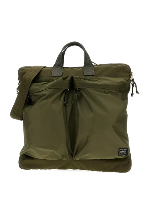 Porter-Yoshida & Co. logo-patch tote bag Green 8550545630