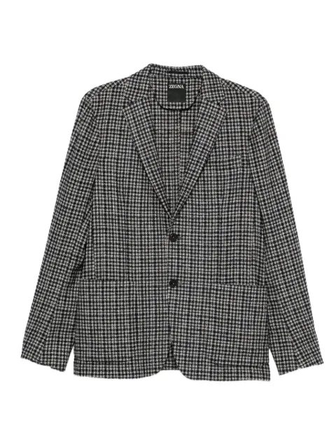 Zegna checked two-pocket blazer Black 250702A21DNMG0