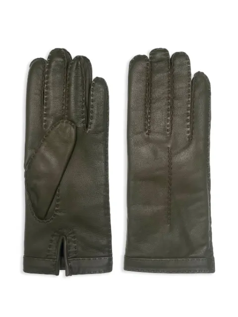 Restelli leather gloves Green 23MILITARE