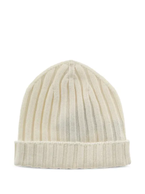 Alpha Industries ribbed cashmere beanie White HATCA7C