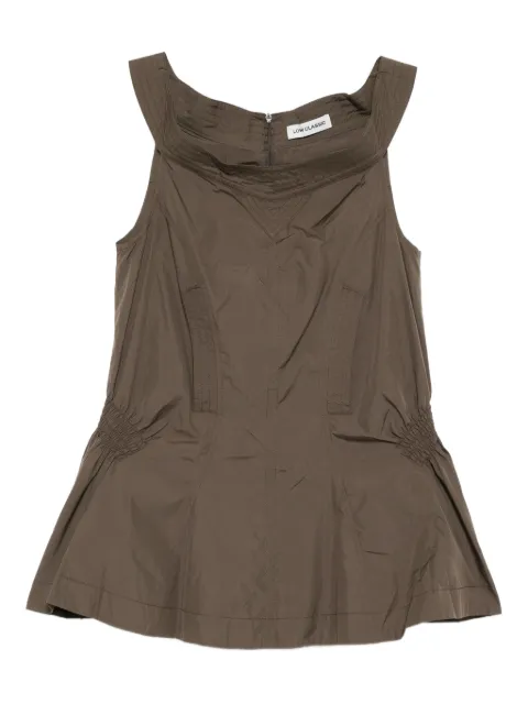 Low Classic shirred blouse top Green LW253BL01KH