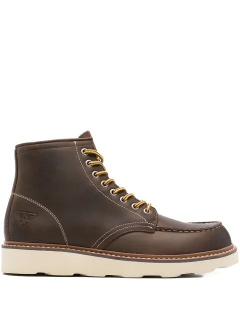 docksteps lace-up leather boots Brown DSE106109