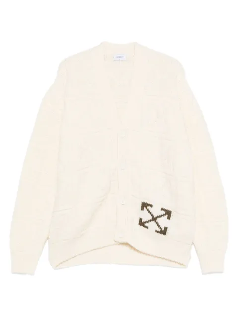 Off-White Arrows-motif cardigan Neutrals OMHB02LF25KNI0010B58