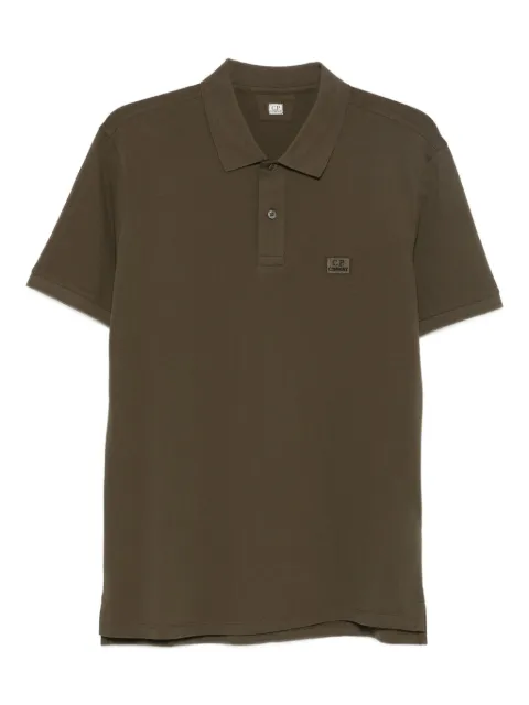 C.P. Company logo-patch polo shirt Green L721A