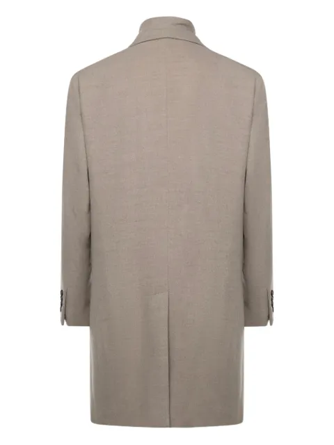 Eleventy zip single-breasted coat Grey L75CAPF11TES0H11180