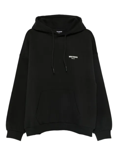 WRSTBHVR logo-print hoodie Black U2025TT3064