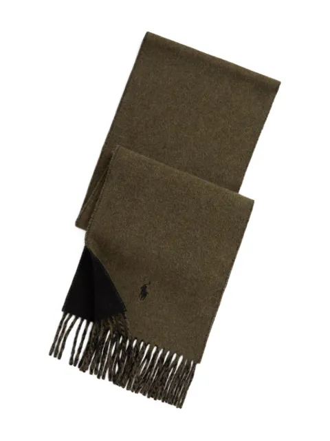 Polo Ralph Lauren reversible fringed scarf Green 449P02046002