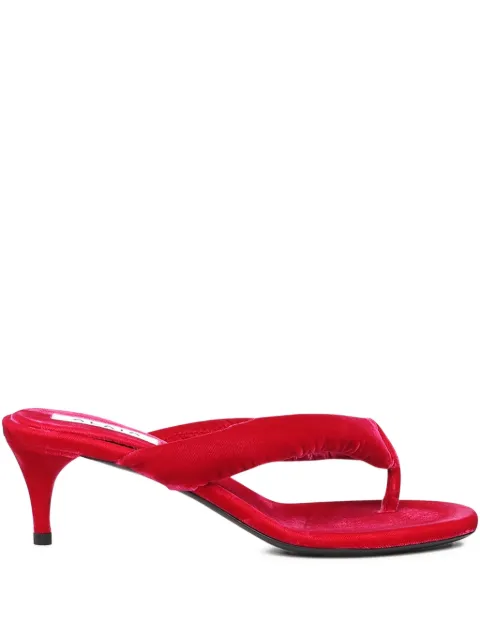Alaïa 55mm ruched heeled sandals Red AA3S2003A014426