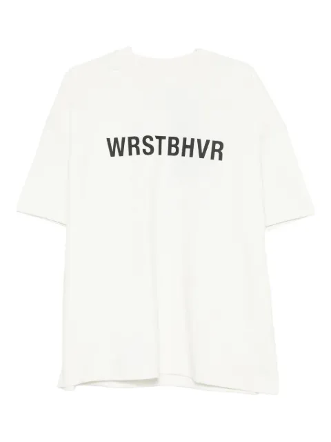 WRSTBHVR logo-print T-shirt Neutrals U1025TT3080