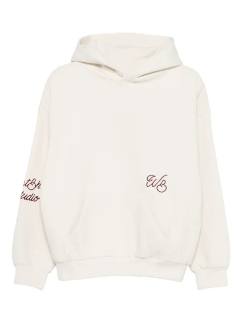 WRSTBHVR logo-embroidered hoodie White U2025TT3067