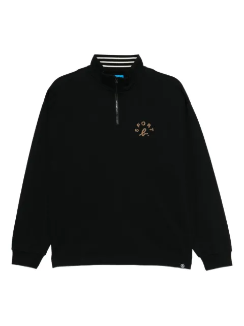 SPORT b. by agnès b. logo-embroidered sweatshirt Black 1673QM77