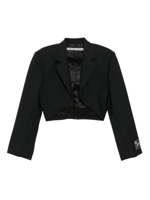 Alexander Wang logo-patch blazer Black 1WC4252691