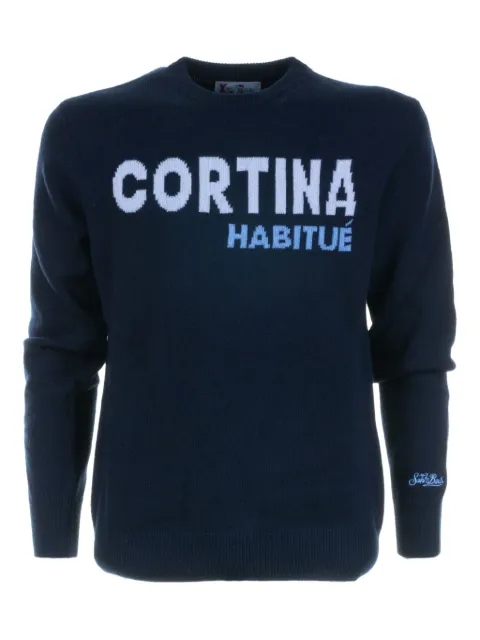 MC2 Saint Barth intarsia-knit sweater Blue HER000100305IHERON61