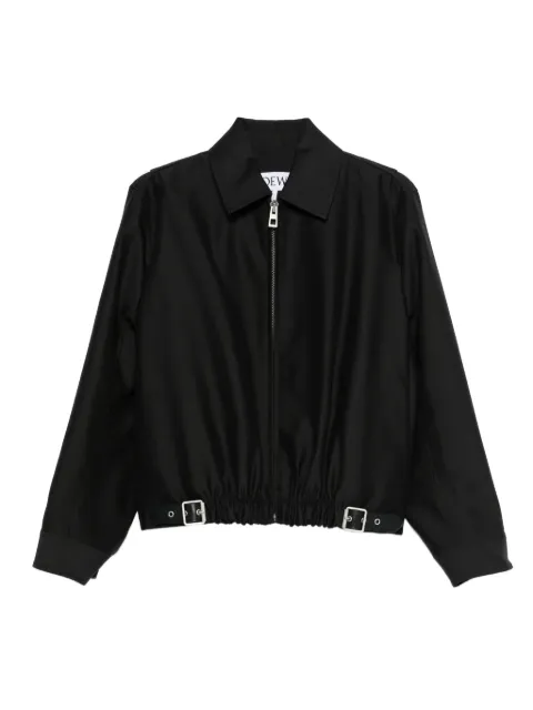 LOEWE buckle zip-fastening jacket Black S540Y02XC8