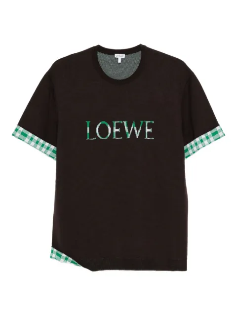LOEWE logo-print T-shirt Brown H526Y55K153102
