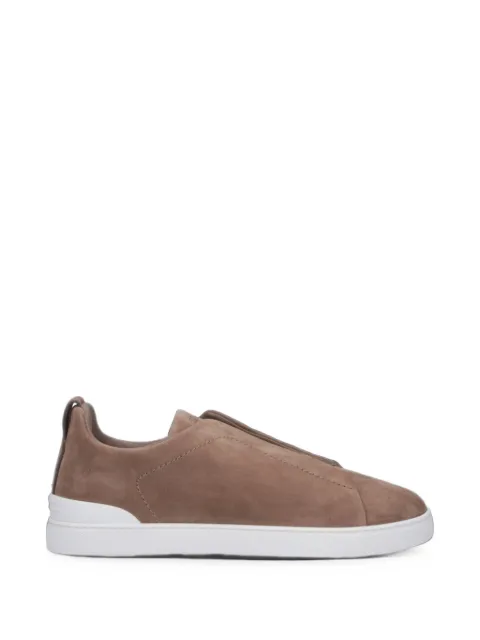 Zegna Triple Stitch™ suede sneakers Brown LHSOYS4667Z