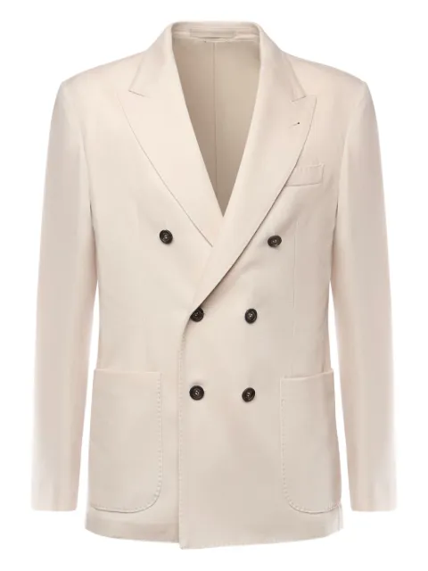 Eleventy double-breasted jacket Neutrals L75GIAK10TES0L18202