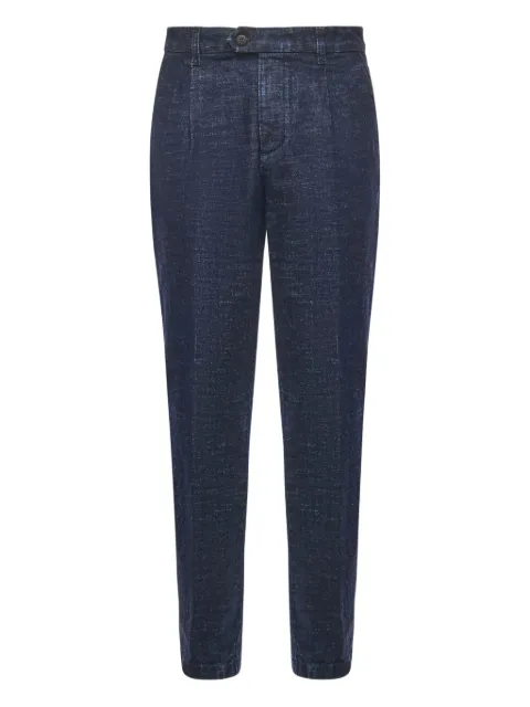 Eleventy pleat-detailed trousers Blue L75PANL02TES0L08711