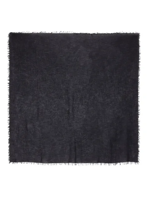 Faliero Sarti fringed-trim square-shape scarf Black 0470117