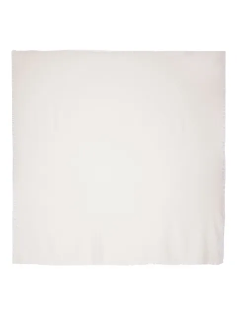 Faliero Sarti frayed-edge square-shape scarf Neutrals 0470136