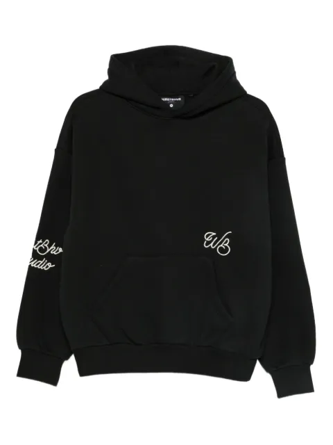 WRSTBHVR logo-embroidered hoodie Black U2025TT3067