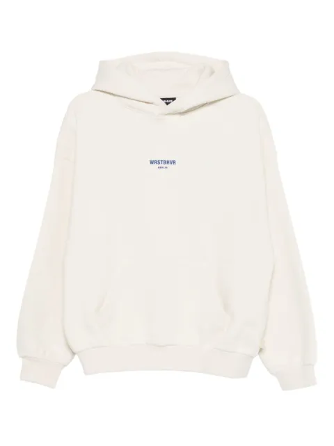 WRSTBHVR logo-detailing hoodie Neutrals U2025TT3051