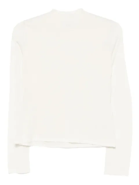 Max Mara long-sleeve silk T-shirt White 2521366039600