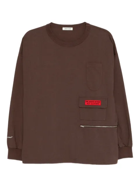 Undercover slogan-patch T-shirt Brown UP2E4809