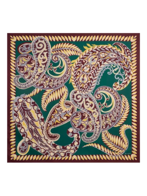 ETRO paisley floral silk scarf Red WAXA0006AKC66