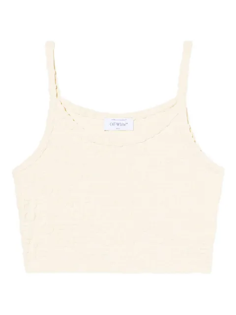 Off-White monogram embossed terry top Neutrals OWAD27KT25JER0016100