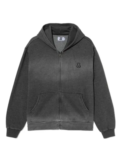 izzue bear-embroidered hoodie Grey IZXSWM00198X