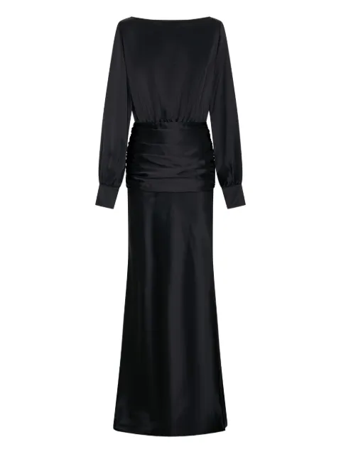 Nicholas Samina long-sleeves ruched maxi dress Black F25D2763AB