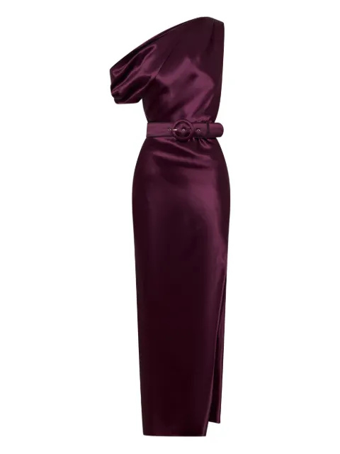 Nicholas Eartha one-shoulder belted maxi dress Purple F25D2372AB