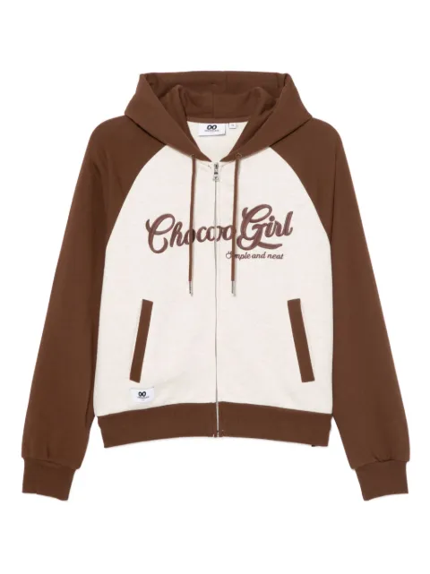 CHOCOOLATE logo-embroidered hoodie Neutrals B1XSWW00536X