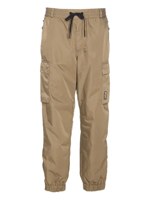 Moncler Grenoble elasticated logo-patch trousers Brown K20972A000015988K