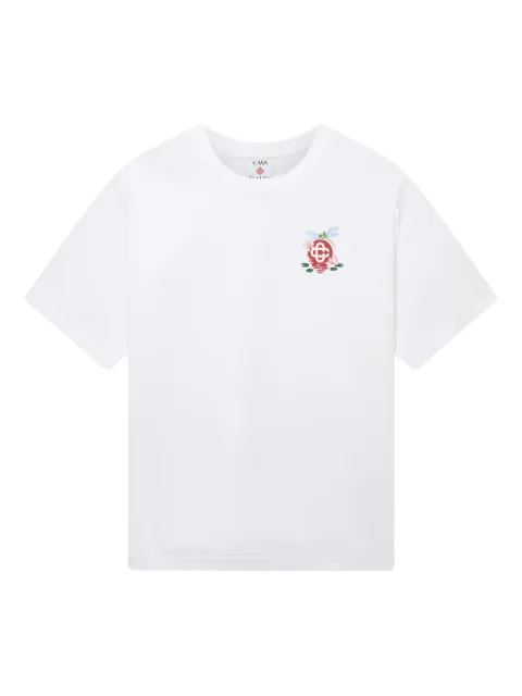 Casablanca Dragonfly Floral T-shirt White MMAW25JTS0440