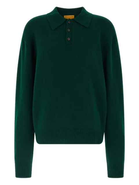 Guest In Residence Allday ribbed-sleeve sweater Green M26010JMHOLLY