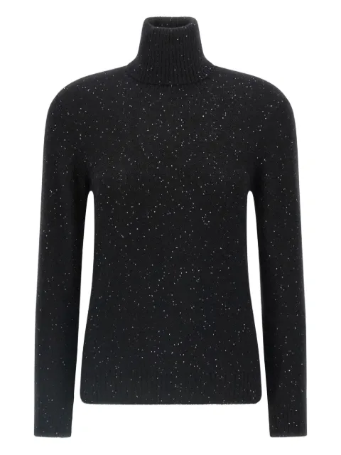 Fabiana Filippi sequin turtleneck sweater Black MAD215F066D296825