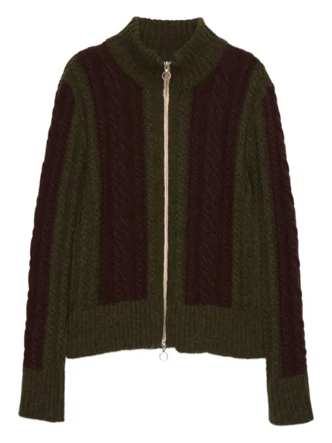 Edward Cuming Aaron cardigan Green FW24K21