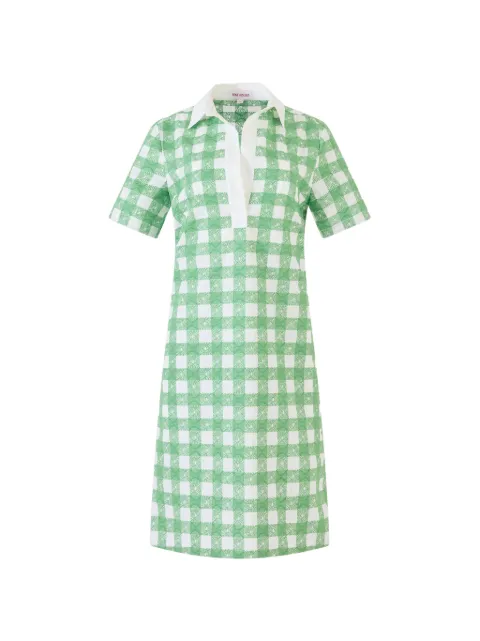 Rosie Assoulin embroidered gingham short dress Green C262D22WC277320
