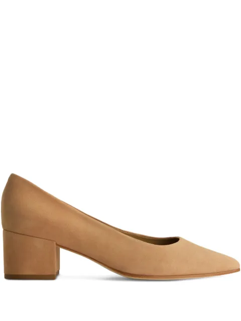 Bernardo Millie pointed-toe block-heel pumps Brown MILLIE