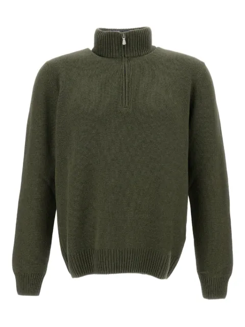Gran Sasso zipped turtleneck sweater Green 2312519621476