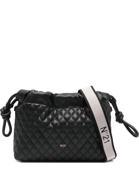Nº21 quilted drawstring cross body bag Black 25EBS0901ECT1