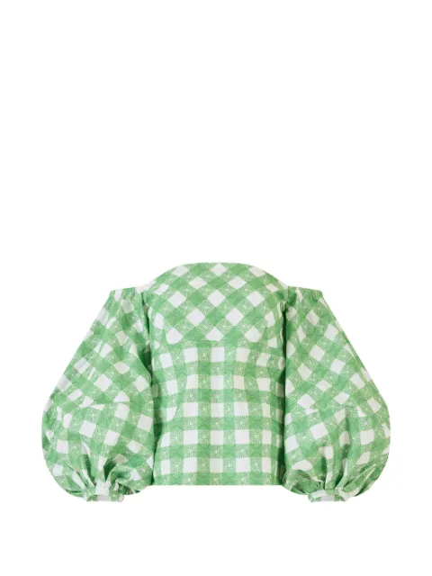 Rosie Assoulin balloon sleeve blouse Green C262T09WC277320