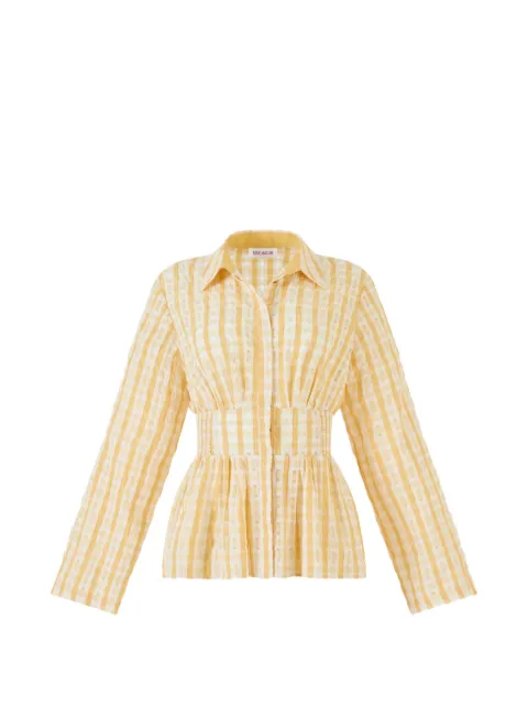 Rosie Assoulin checked shirt Yellow C262T10WP137700