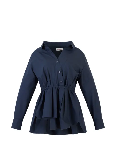 Rosie Assoulin collared pleated shirt Blue C262T06WC280410