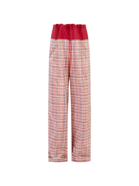 Rosie Assoulin plaid-pattern trousers Red R262P12WS144696