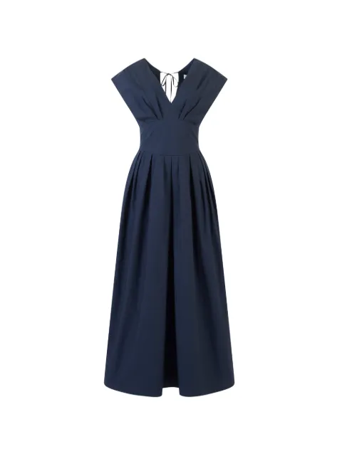 Rosie Assoulin V-neck pleated midi dress Blue C262D44WC280410