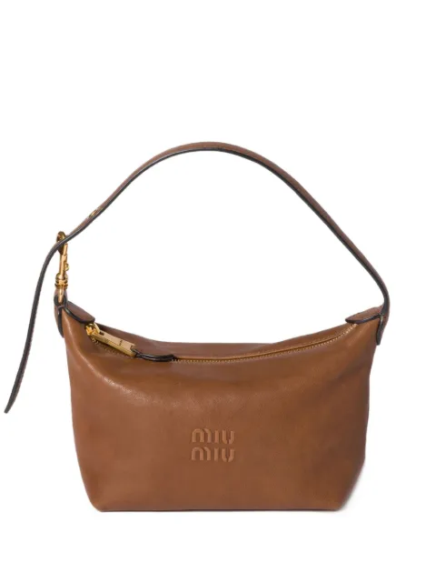 Miu Miu logo-embossed shoulder bag Brown 5NE841AEFX