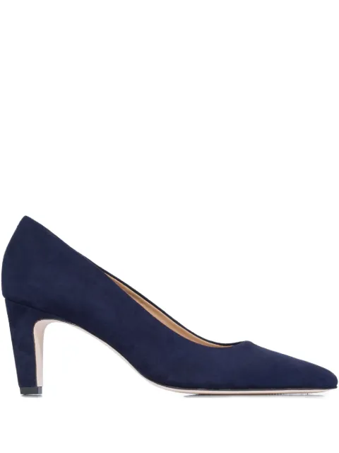 Bernardo 70mm pointed-toe suede pumps Blue GISELLE